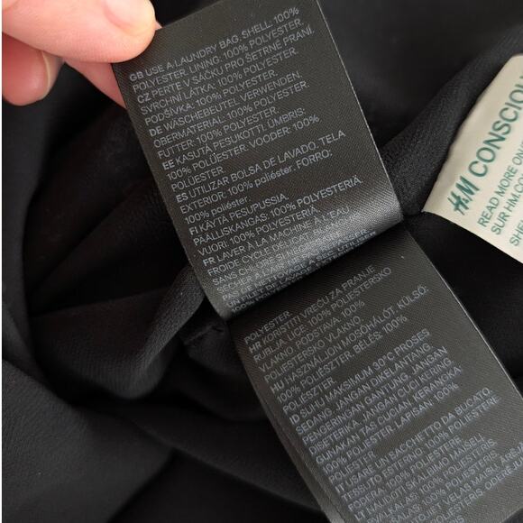 H&M Conscious Collection Limited Short Sequined Black/Harlequin Dress, size 2 - Picture 9 of 9